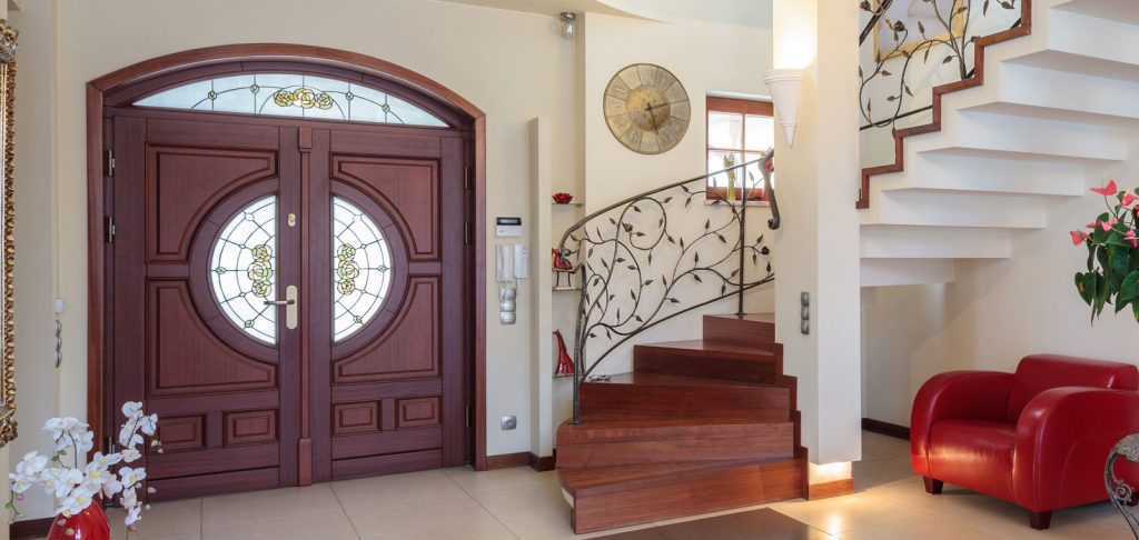 entrance of a luxury house open house