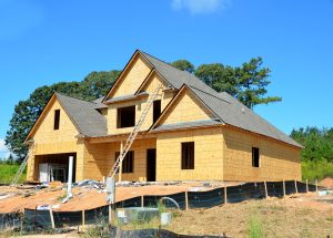 new construction home exterior framing