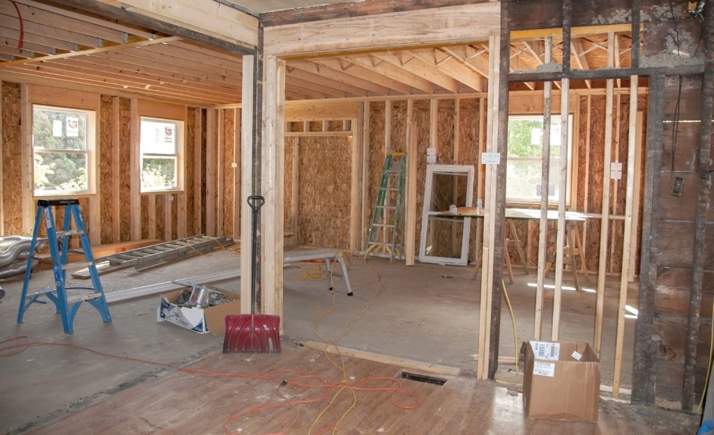 Basement in a new construction home